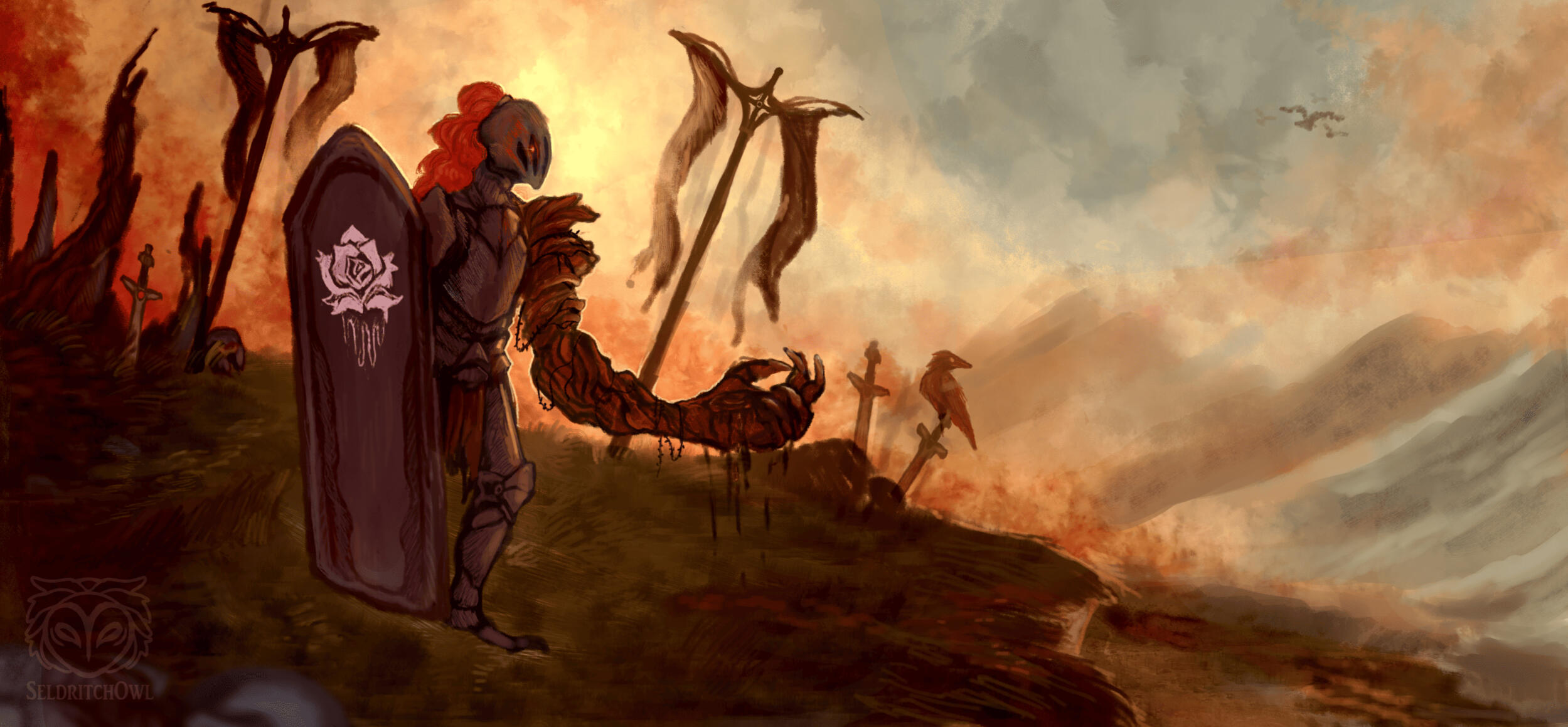 Red rose knight - Commisioned by Neileux